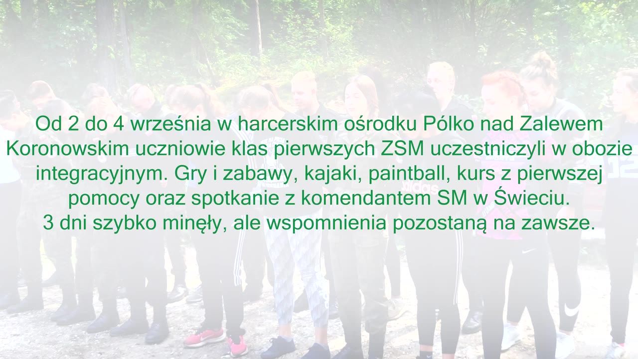 Klatka z filmu 2 — Zespół Szkół Menedżerskich w Świeciu - Wrzesień 2019Zespół S