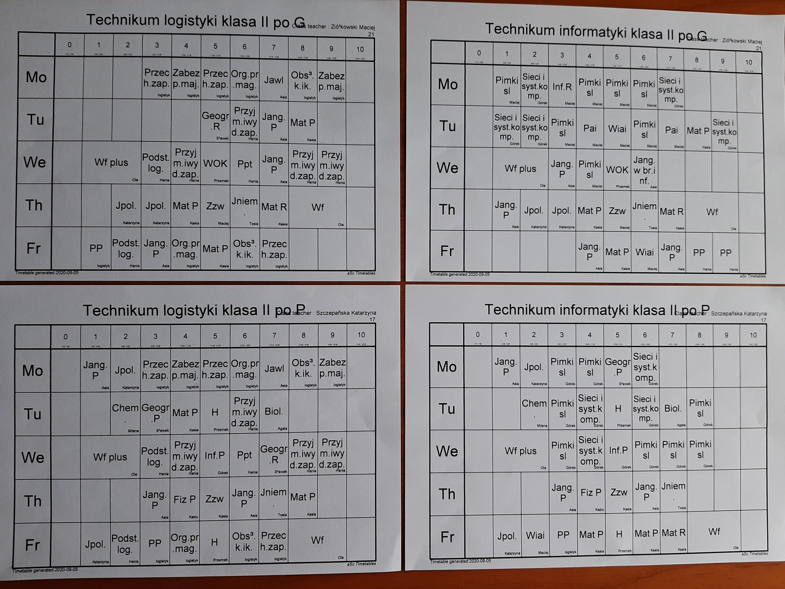 Plan Lekcji Zsm Plan lekcji (od 7.09.2020) – Zespół Szkół Menedżerskich w Świeciu