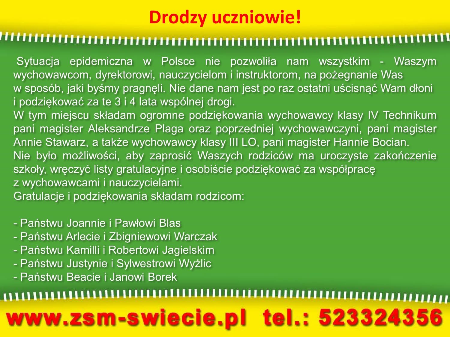 Uroczystość zakończenia szkoły dla klas maturalnych (zdjęcie 3)