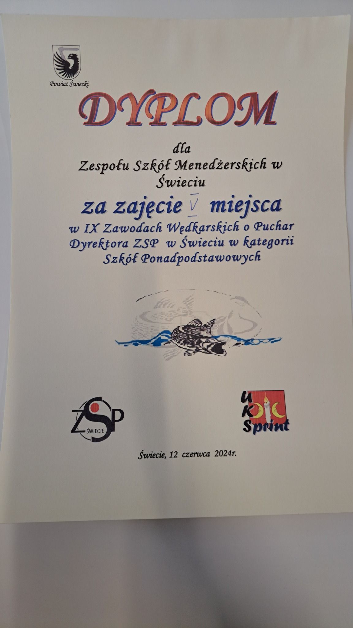 W dniu 12.06.2024 drużyna ZSM miała przyjemność wziąć udział w Zawodach Wędkarskich zorganizowanych  (zdjęcie 10)