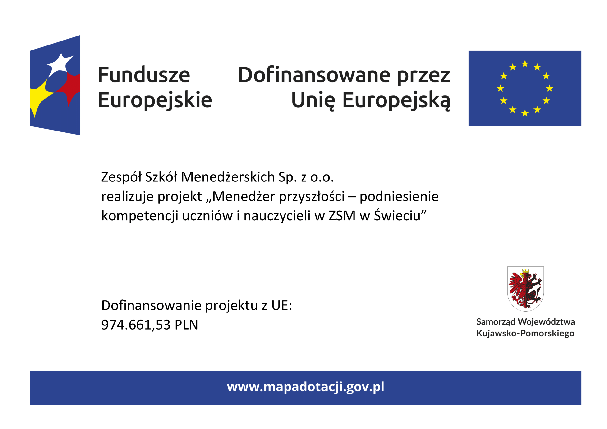 „Menedżer przyszłości – podniesienie kompetencji uczniów i nauczycieli w ZSM w Świeciu”